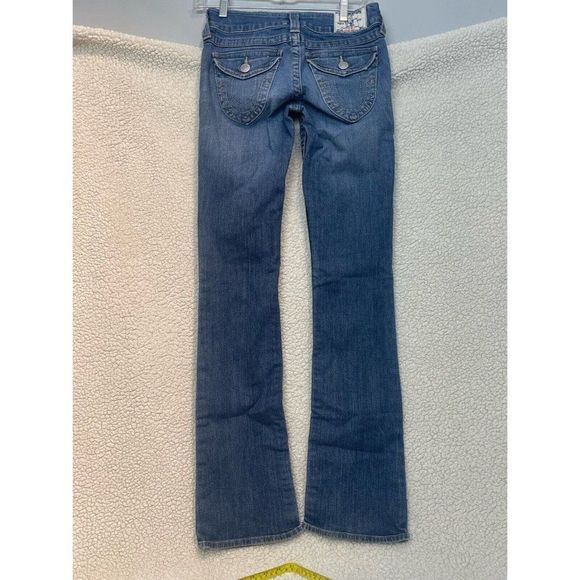 True Religion Hi-Rise Boot Cut Dark Wash Womens Jeans Size 26 Flap Pockets - Picture 13 of 13